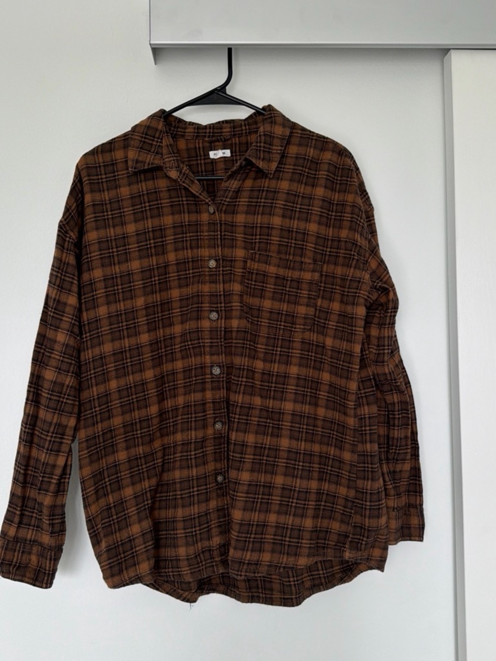 Garage Brown Plaid Button-Down Shirt